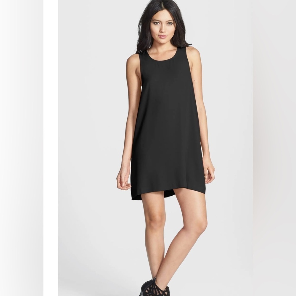 Leith Little Black Sleeveless Shift Dress Size small